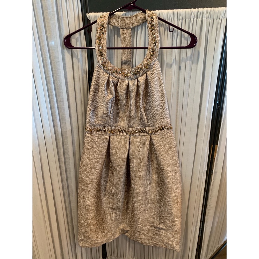 Gold beaded dress